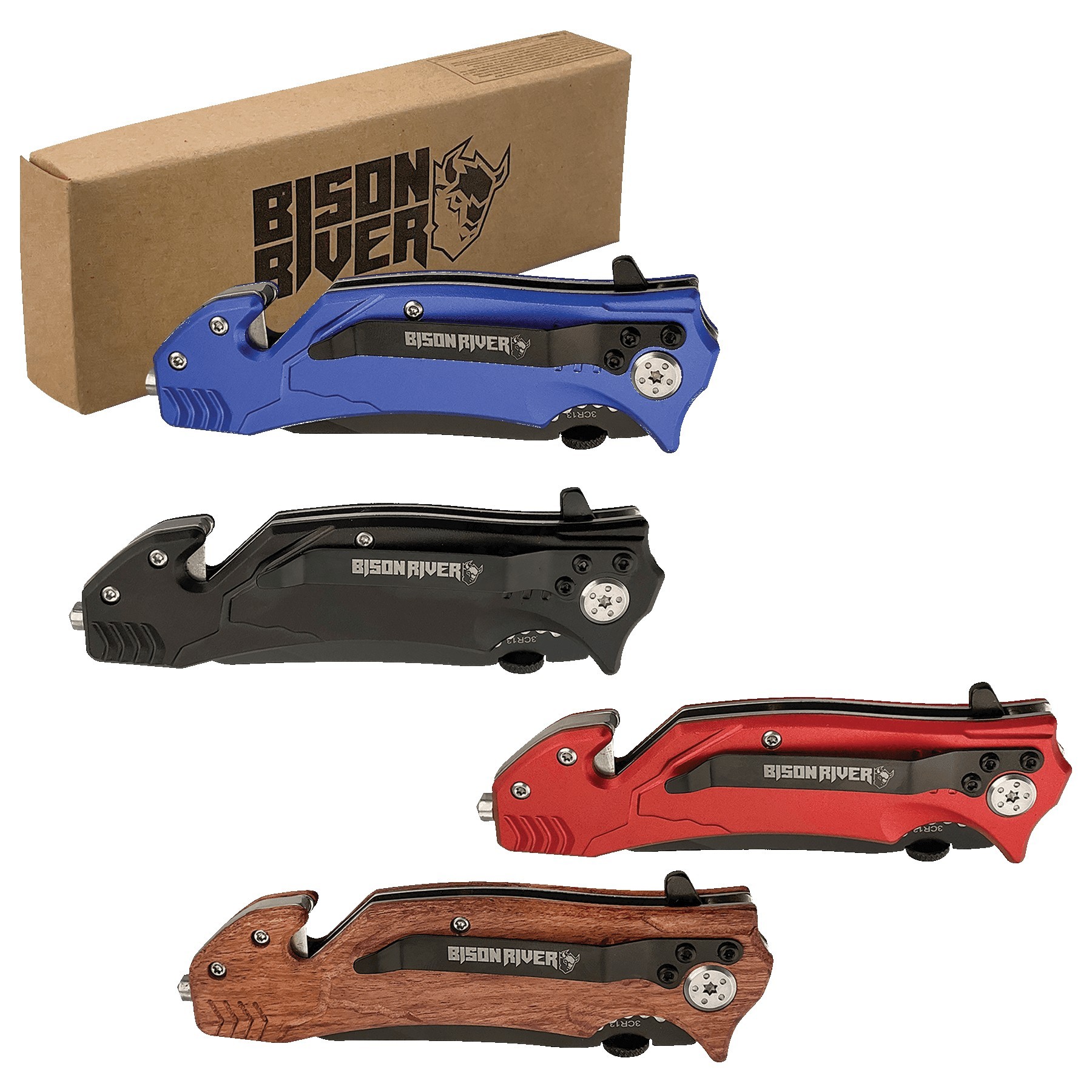 4 1/2" Blue Rescue Knife - Image 3