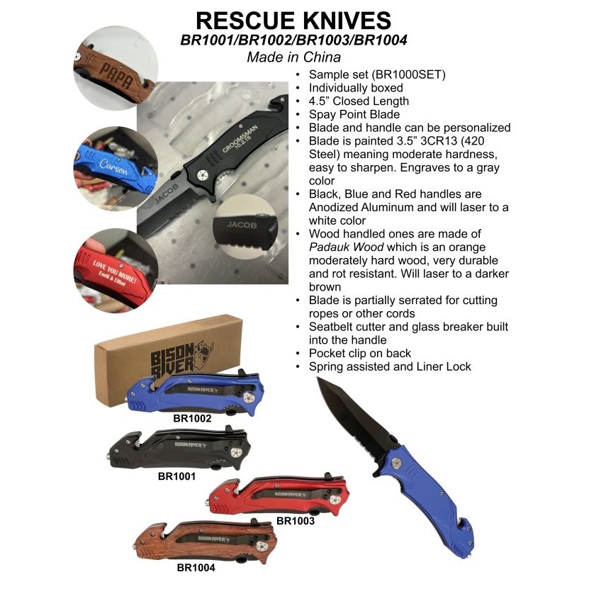 4 1/2" Red Rescue Knife - Image 2