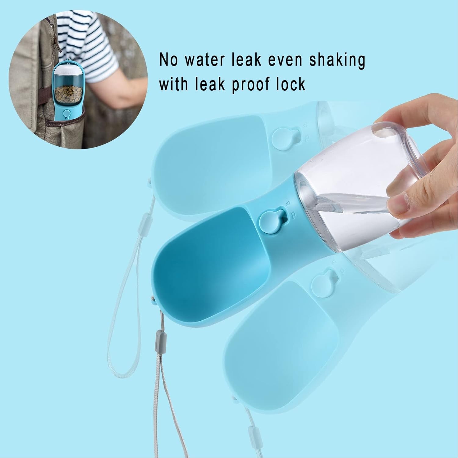 20 oz. Dog Watar Bottle for Outdoor Walking - Image 3
