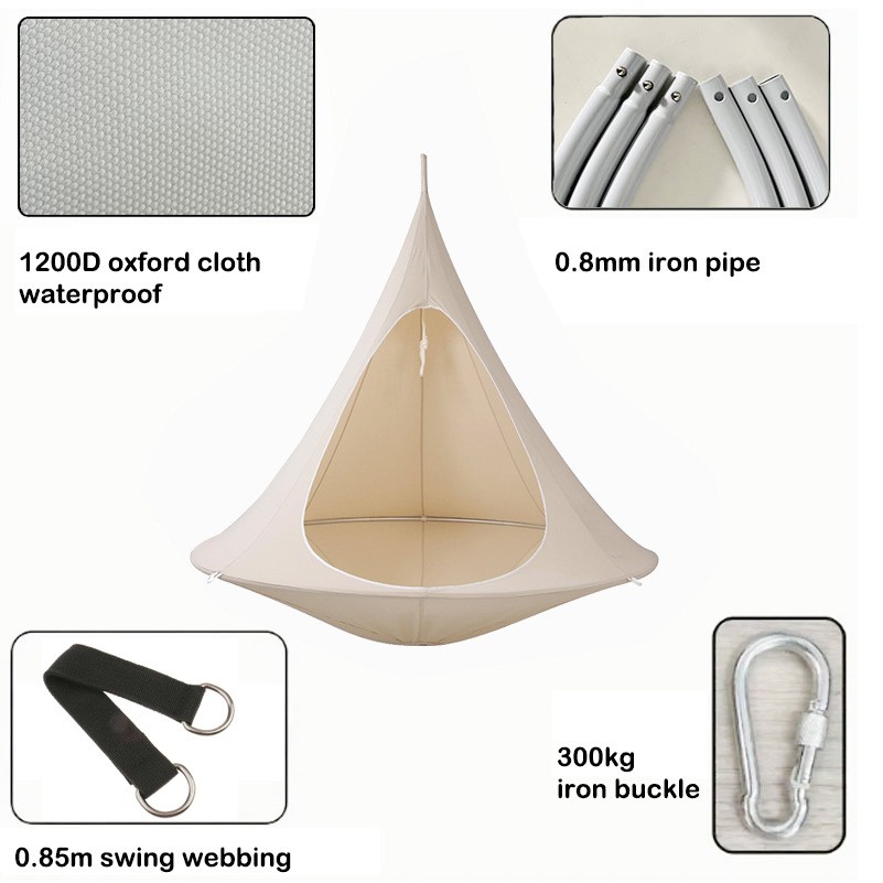 1.5 Meter Butterfly Style Outdoor Hanging Swing Chair Hammock Waterproof Double Seat Lounge - Image 3