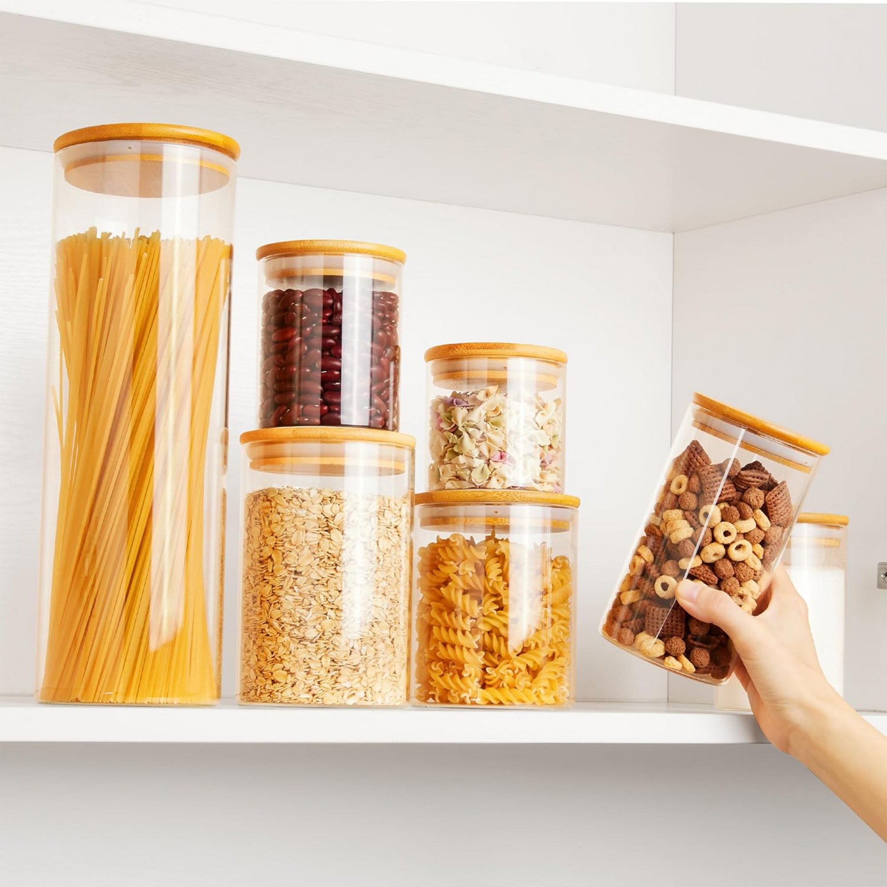 20 Oz Glass Jar With Bamboo Lid - Image 3