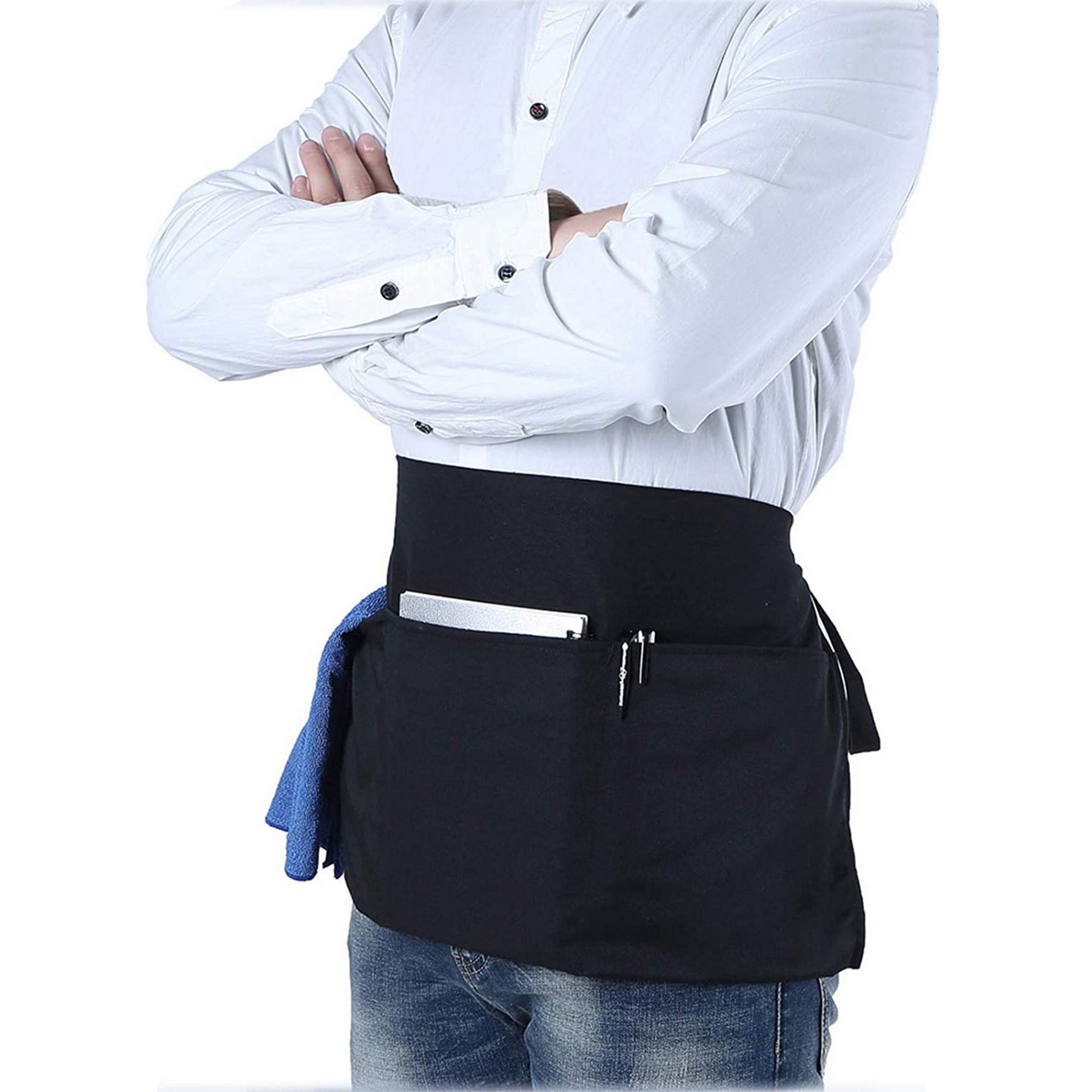 Waist Apron With 3 Compartment Pouch - Image 3