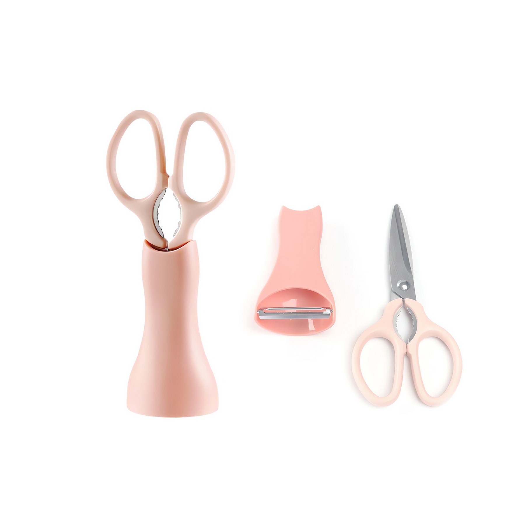 Multi Functions 2-In-1 Kitchen Scissors And Peeler Set - Image 3