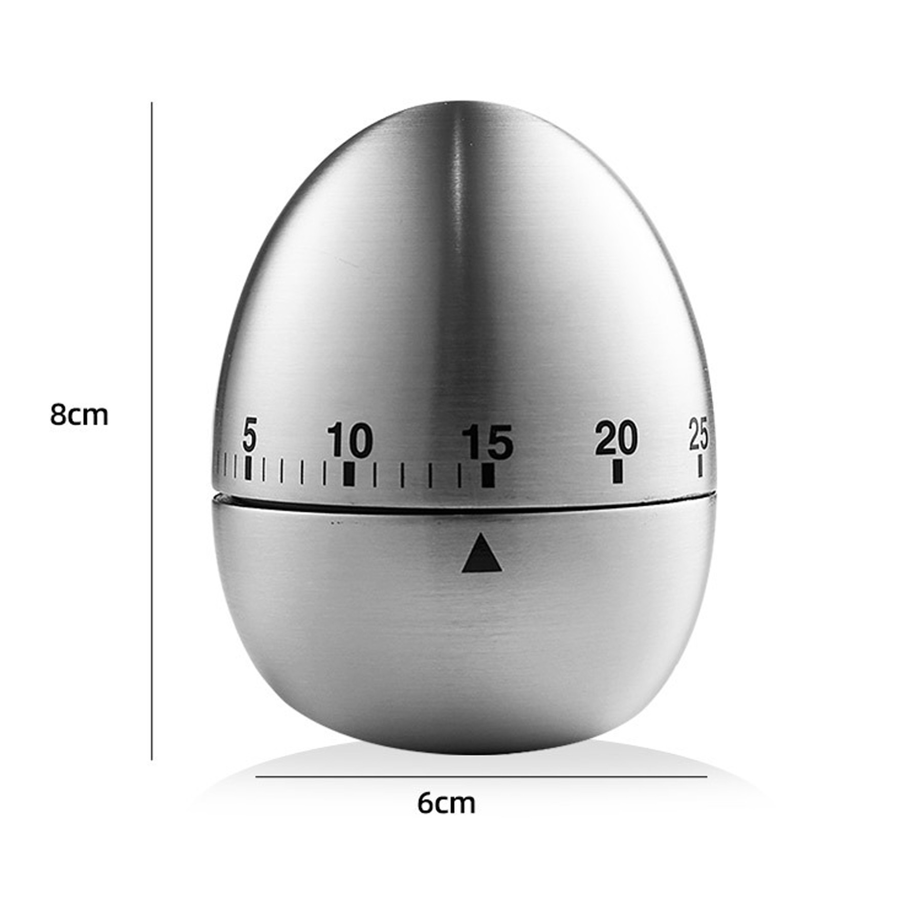 Stainless Steel Egg Mechanical Countdown Clock Timer Alarm - Image 3