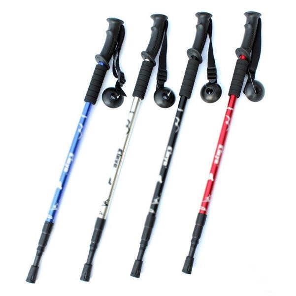 Adjustable Anti Shock Trekking Poles With Compass - Image 2
