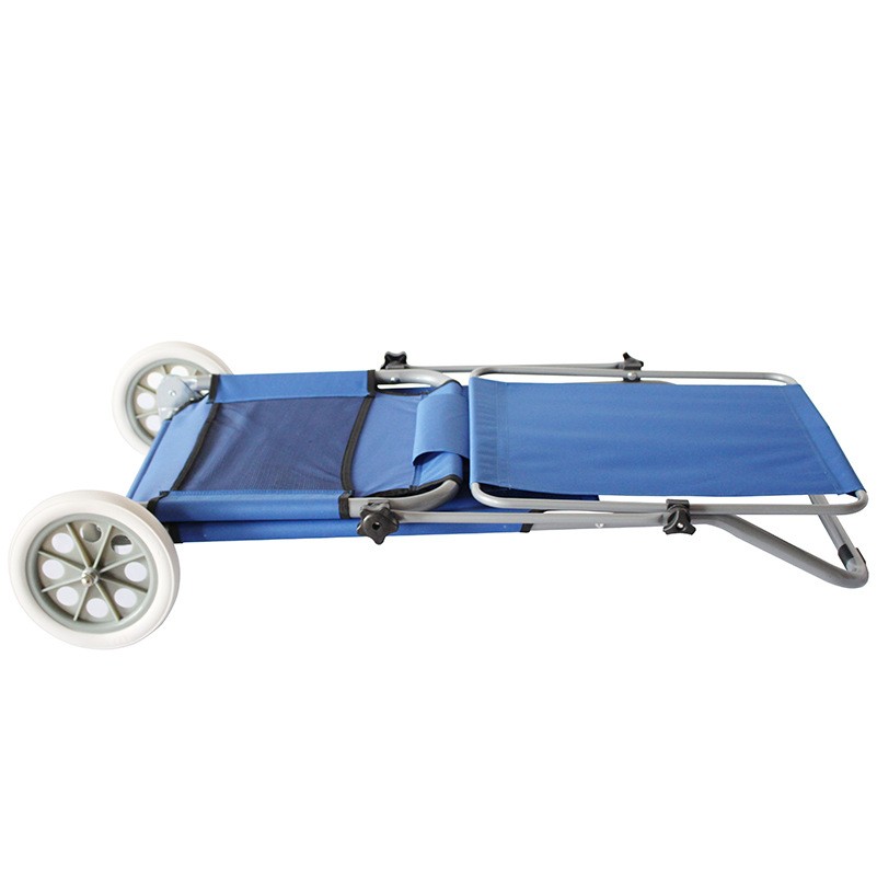 Steel Frame Lounger With Canopy And Wheels - Image 4