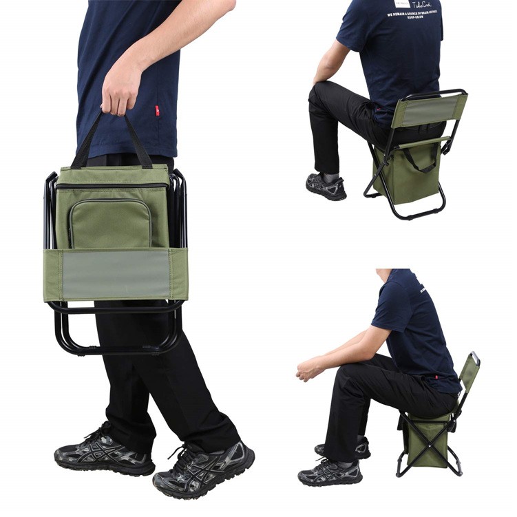 Foldable Fishing Chair with Cooler Bag - Image 4