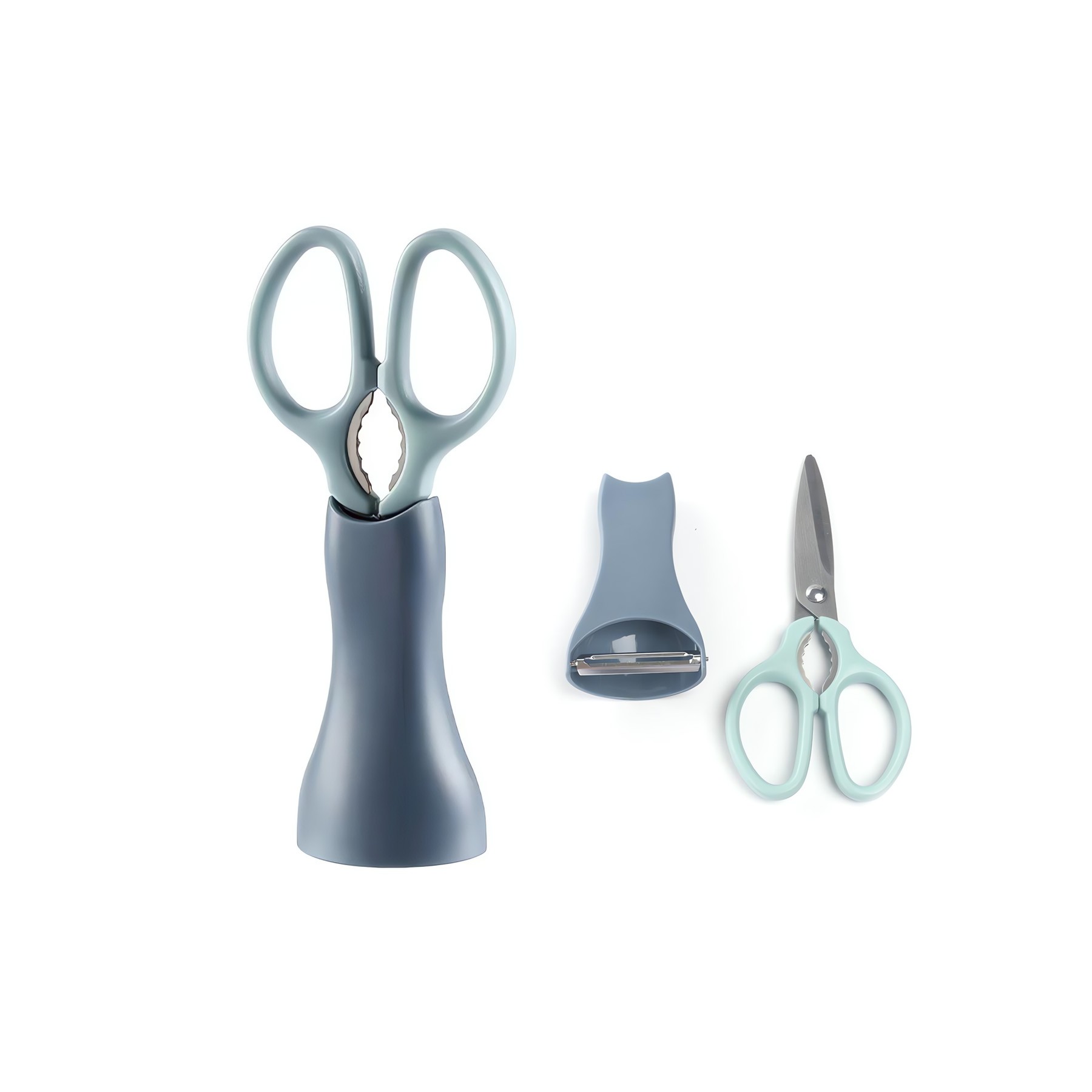 Multi Functions 2-In-1 Kitchen Scissors And Peeler Set - Image 4