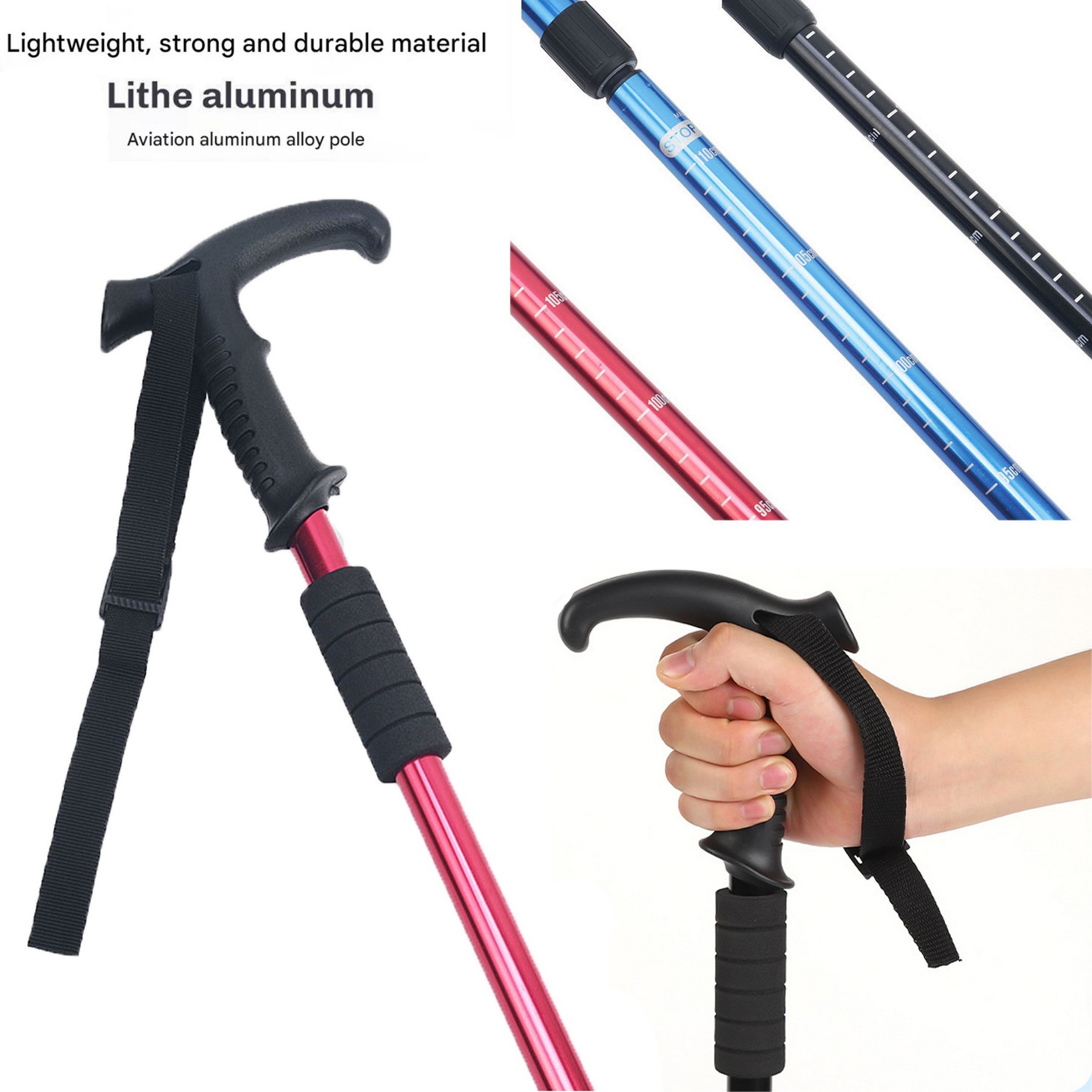 Aluminum Alloy Telescopic Trekking Poles - Image 2