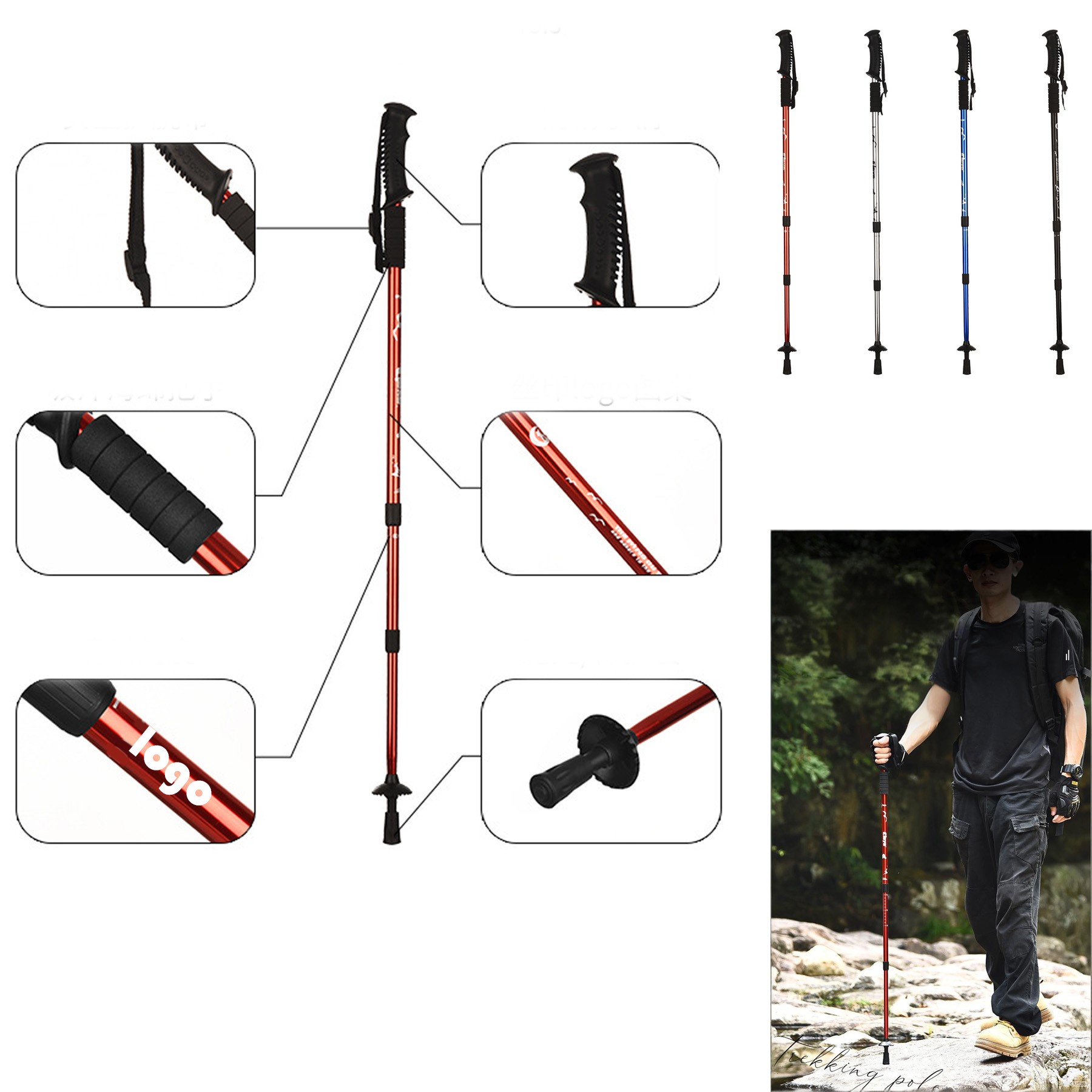 Aluminium Alloy Trekking Poles