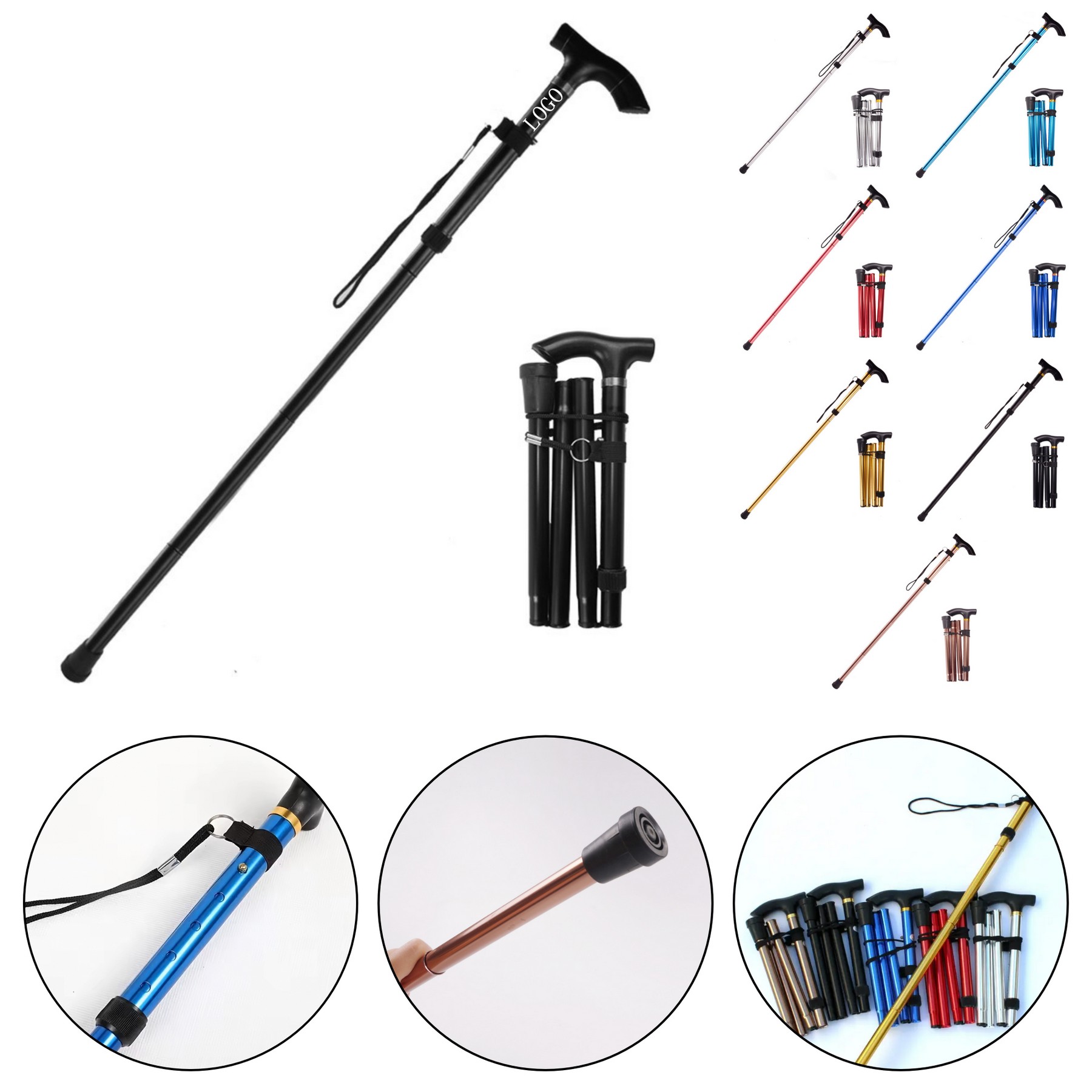 Outdoor Folding Telescopic Trekking Poles