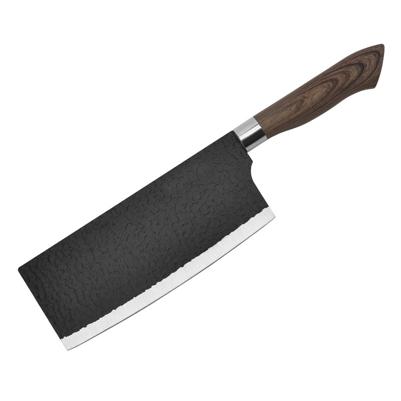 Hammered Forged 5PC Black Coated Handle Stainless Cleaver Gift Set - Image 2
