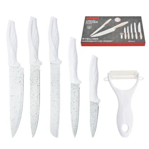 6PC Speckled Paint White Phoenix Cutlery Gift Set
