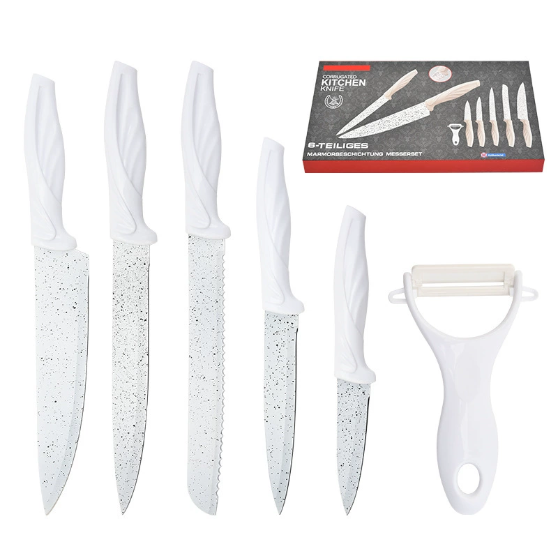 6PC Speckled Paint White Phoenix Cutlery Gift Set