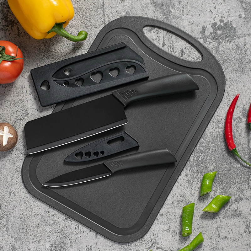 Household Knife Set With Sheath Cutting Board For Baby Food & Dorm - Image 2