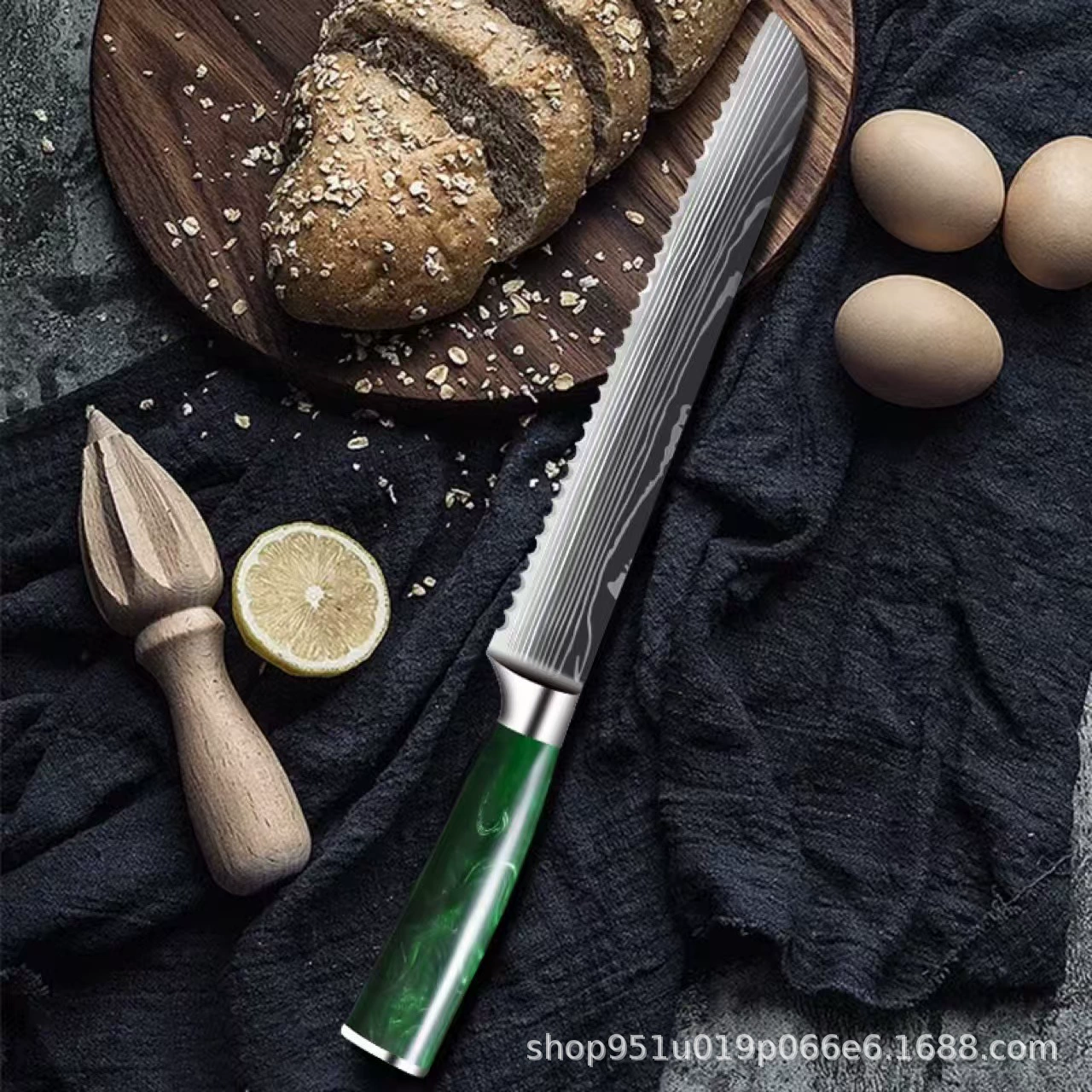 Household Damascus Texture Chef Knife Slicing Cutlery Gift Set - Image 2
