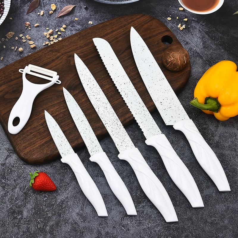 6PC Speckled Paint White Phoenix Cutlery Gift Set - Image 3